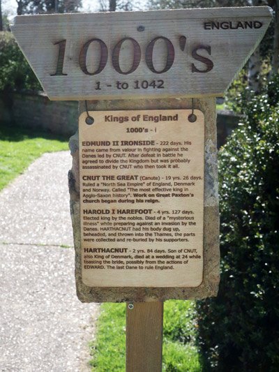 Great Paxton monarchs time line, 2023 coronation