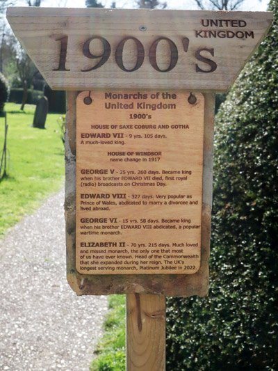 Great Paxton monarchs time line, 2023 coronation