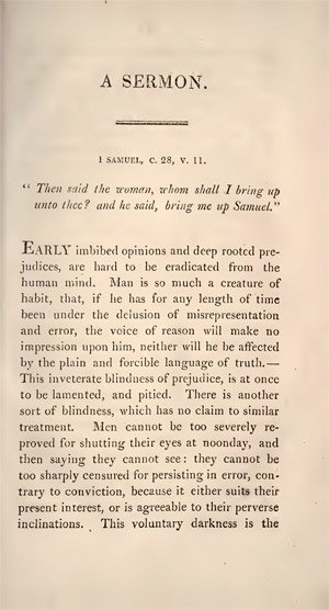 Sermon Against Witchcraft - Reverend Isaac Nicholson
